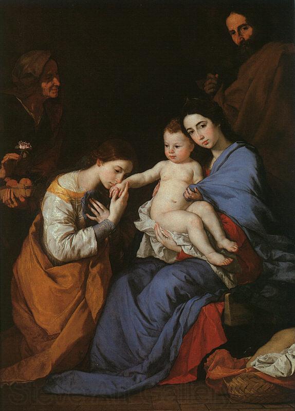 Jusepe de Ribera The Holy Family with Saints Anne Catherine of Alexandria Spain oil painting art